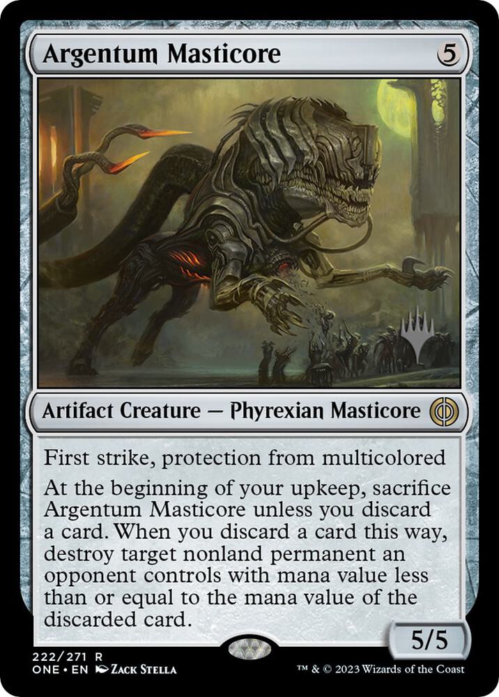 Argentum Masticore 222p/160 (Promo Pack: Phyrexia: All Will Be One) 