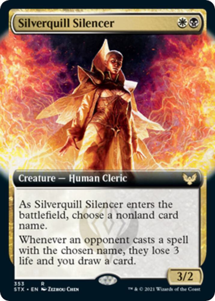 Silverquill Silencer Extended Art 353/275 (Strixhaven: School of Mages) 