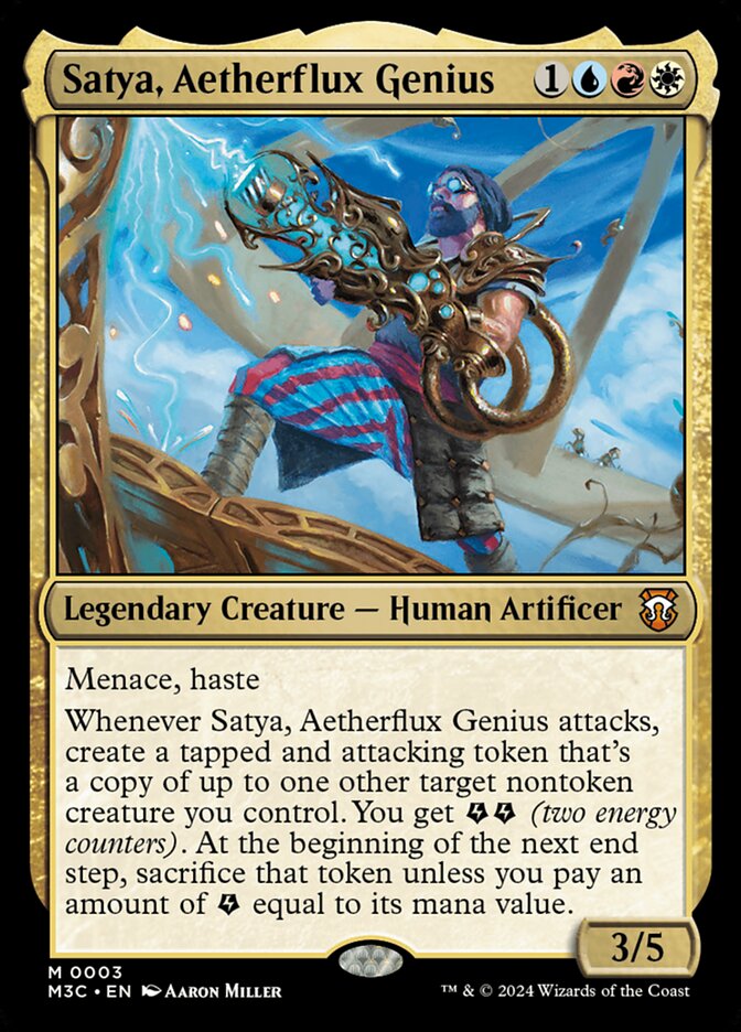Satya, Aetherflux Genius 3 (Commander: Modern Horizons 3) 