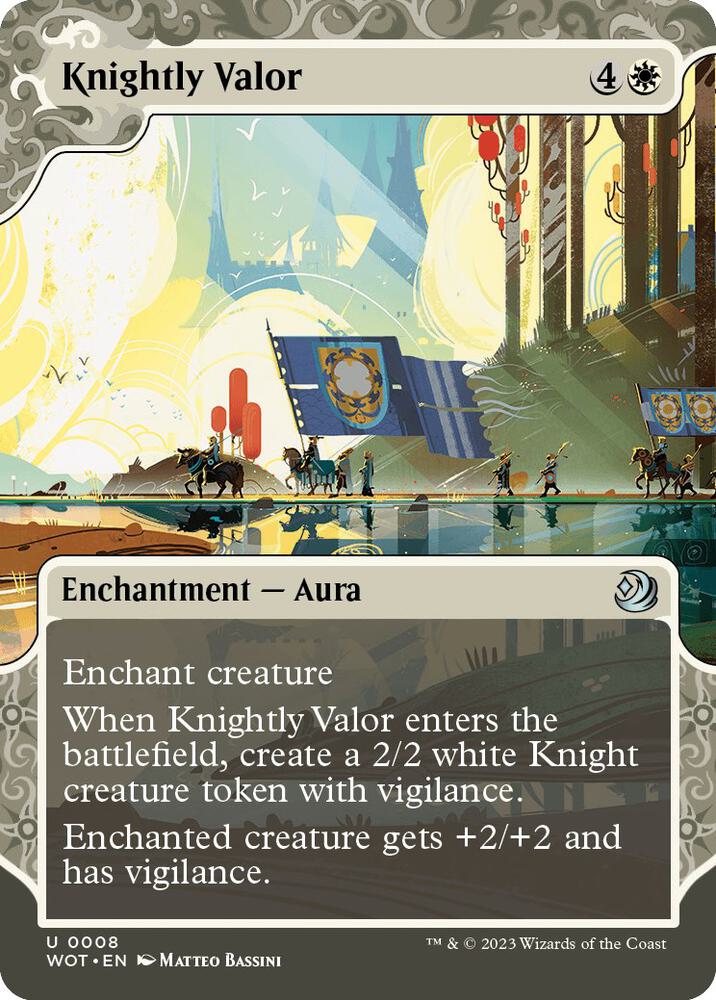 Knightly Valor 8/63 (Wilds of Eldraine: Enchanting Tales)  - Showcase Foil