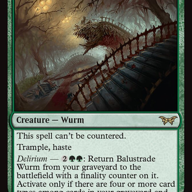 Balustrade Wurm 168 (Duskmourn: House of Horror)  - Foil