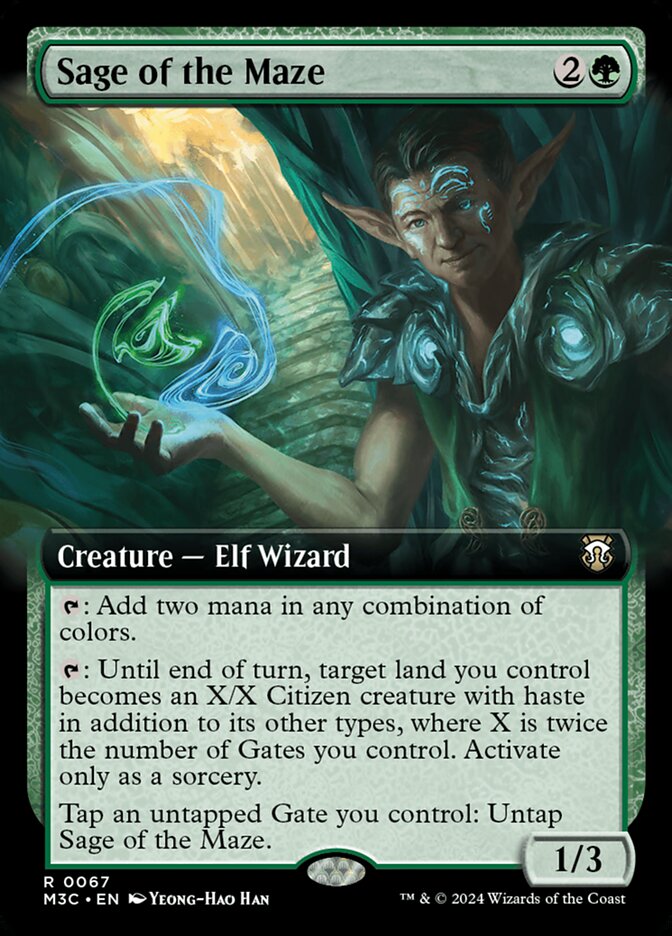 Sage of the Maze 67/411 (Commander: Modern Horizons 3)  - Extended Art
