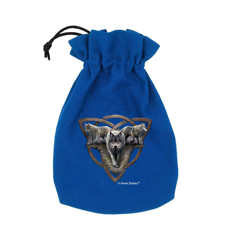 Q Workshop - Anne Stokes - Dice Pouch - Wolf Trio