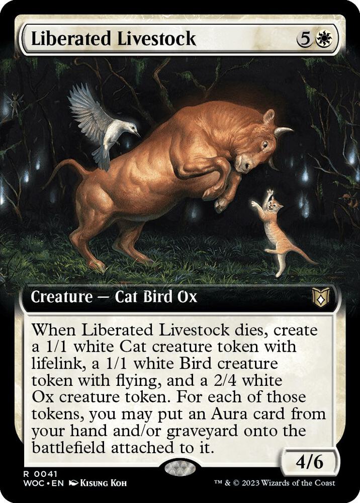 Liberated Livestock 41/173 (Commander: Wilds of Eldraine)  - Extended Art