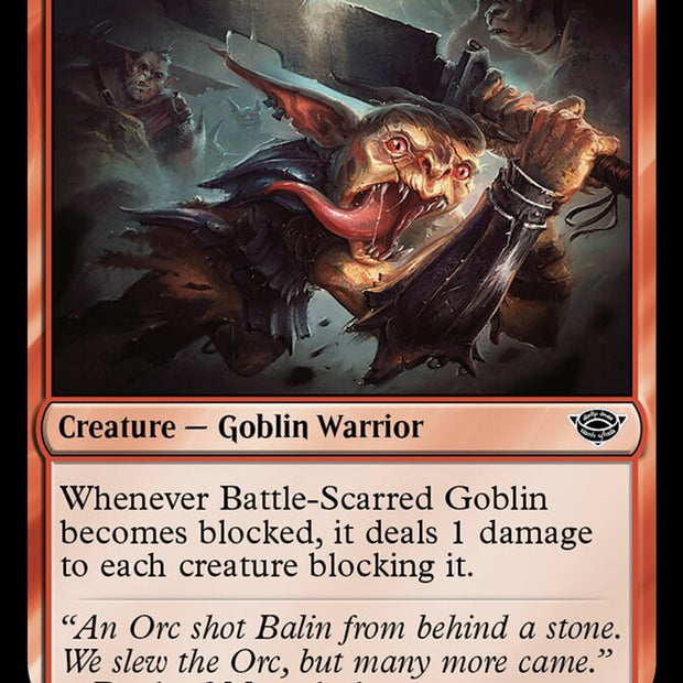 Battle-Scarred Goblin 115/281 (Universes Beyond: The Lord of the Rings: Tales of Middle-earth) 