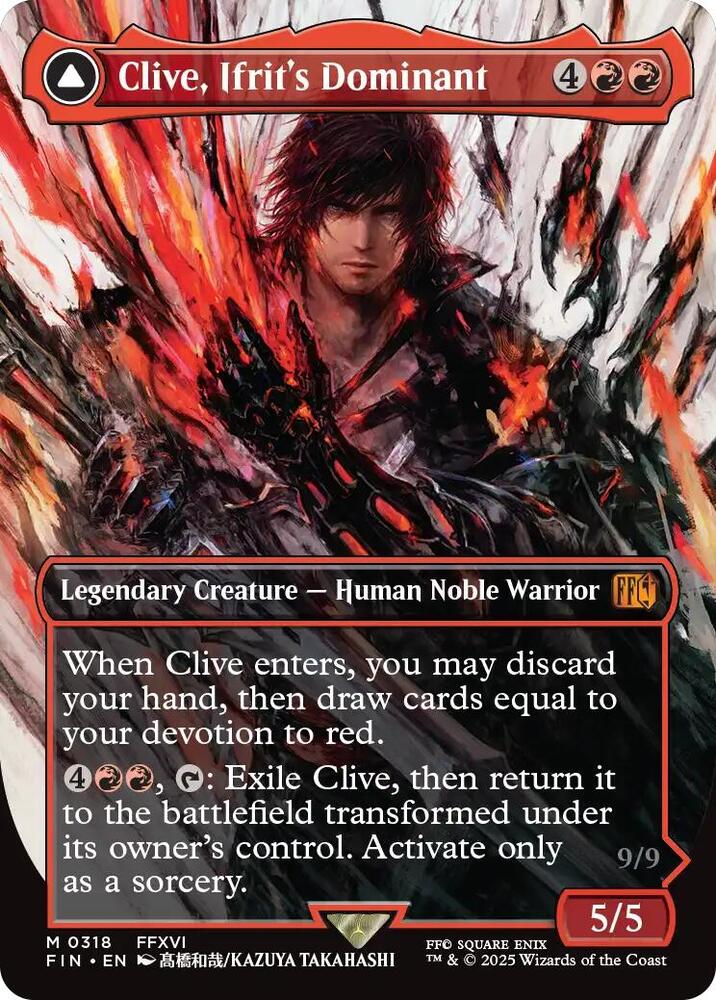 Clive, Ifrit's Dominant // Ifrit, Warden of Inferno 318/309 (FINAL FANTASY)  - Borderless