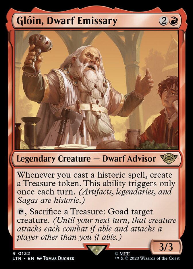 Glóin, Dwarf Emissary 132/281 (Universes Beyond: The Lord of the Rings: Tales of Middle-earth) 