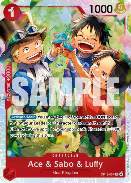 Ace & Sabo & Luffy OP13-007 (Carrying On His Will)  - Foil
