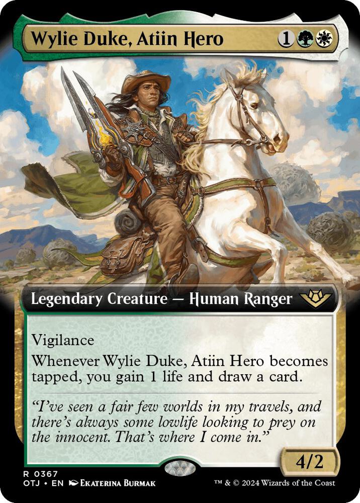 Wylie Duke, Atiin Hero 367/286 (Outlaws of Thunder Junction)  - Extended Art