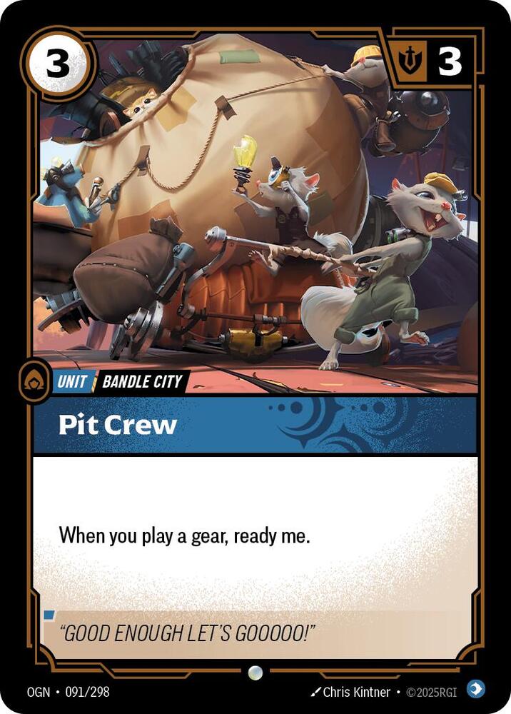 Pit Crew 91/298 (Origins)  - Foil