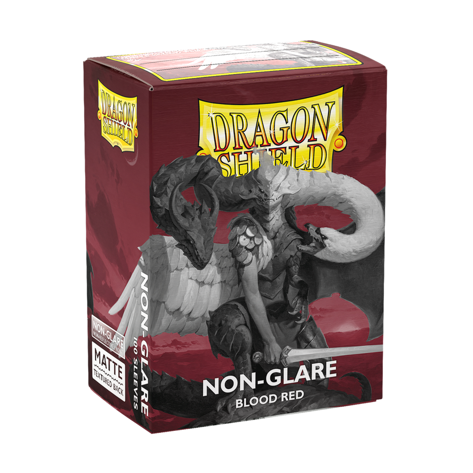 Dragon Shield Non-Glare Matte Blood Red Sleeves (100-Pack)