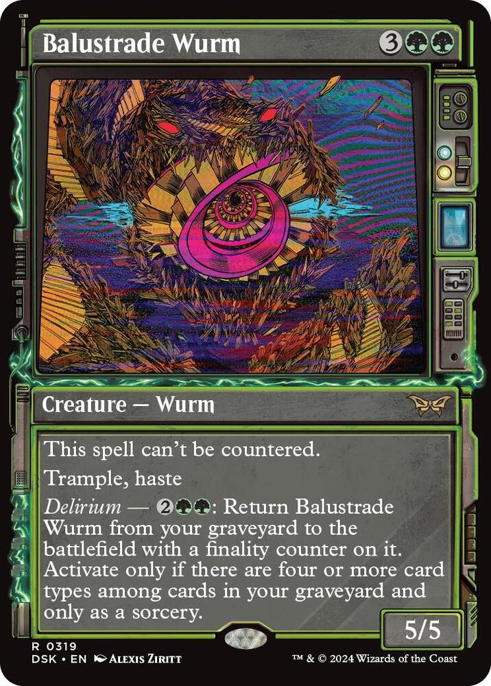 Balustrade Wurm 319 (Duskmourn: House of Horror)  - Foil