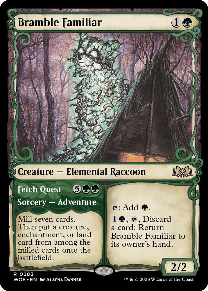Bramble Familiar // Fetch Quest 283 (Wilds of Eldraine)  - Showcase Foil