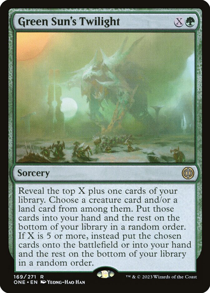 Green Suns Twilight 169 (Phyrexia: All Will Be One)  - Foil