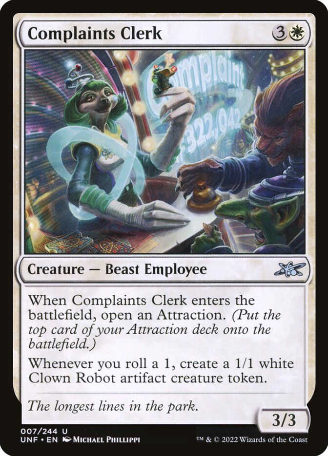 Complaints Clerk 7/244 (Unfinity) 