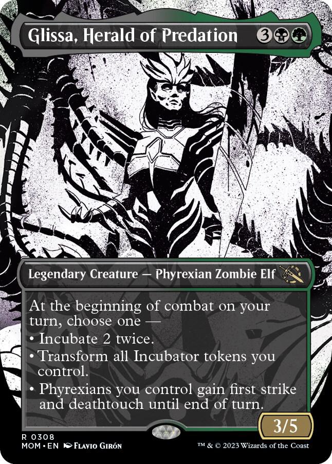 Glissa, Herald of Predation 308 (March of the Machine)  - Borderless Foil