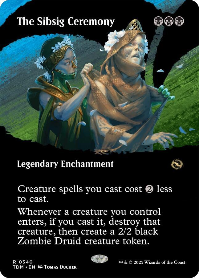 The Sibsig Ceremony 340/291 (Tarkir: Dragonstorm)  - Borderless Foil