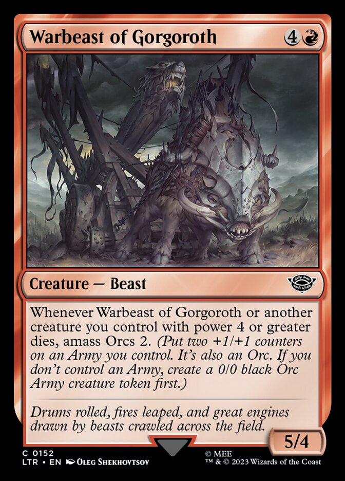 Warbeast of Gorgoroth 152/281 (Universes Beyond: The Lord of the Rings: Tales of Middle-earth) 