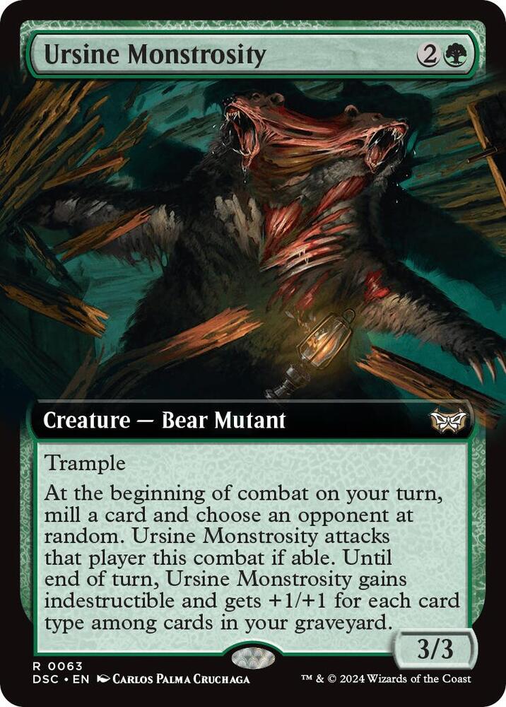 Ursine Monstrosity 63 (Commander: Duskmourn: House of Horror)  - Extended Art