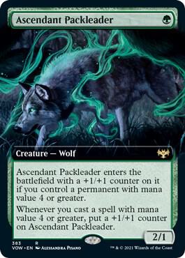 Ascendant Packleader Extended Art 383/277 (Innistrad: Crimson Vow)  - Foil