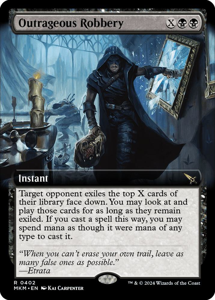 Outrageous Robbery 402 (Murders at Karlov Manor)  - Extended Art Foil