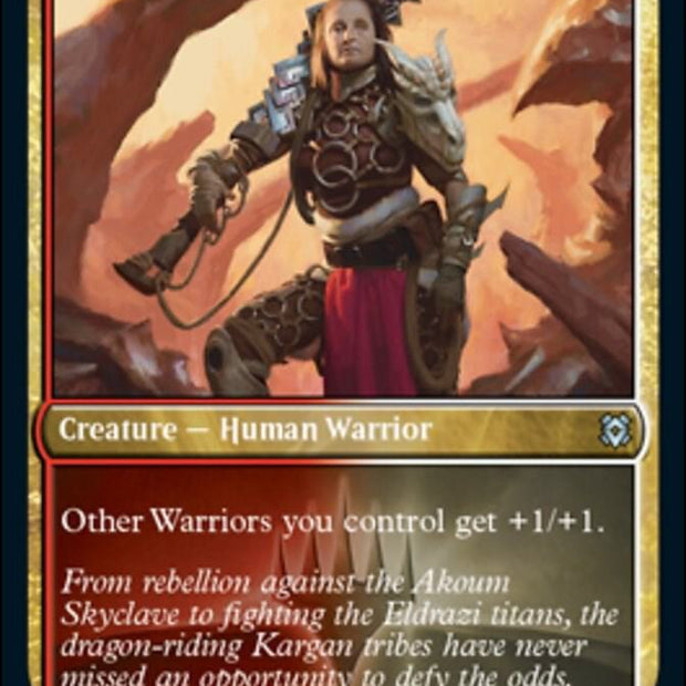 Kargan Warleader 391/280 (Promo Pack: Zendikar Rising)  - Foil