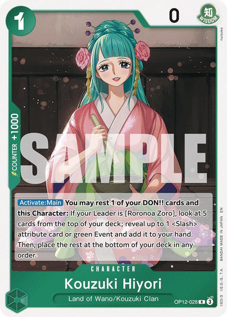 Kouzuki Hiyori OP12-028 (Legacy of the Master)  - Foil