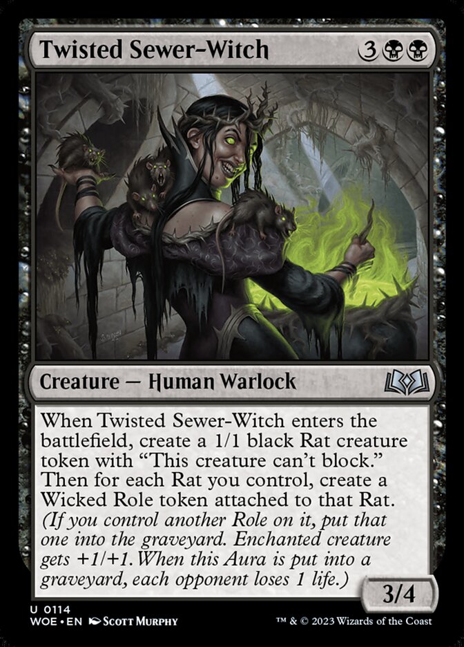 Twisted Sewer-Witch 114/276 (Wilds of Eldraine)  - Foil