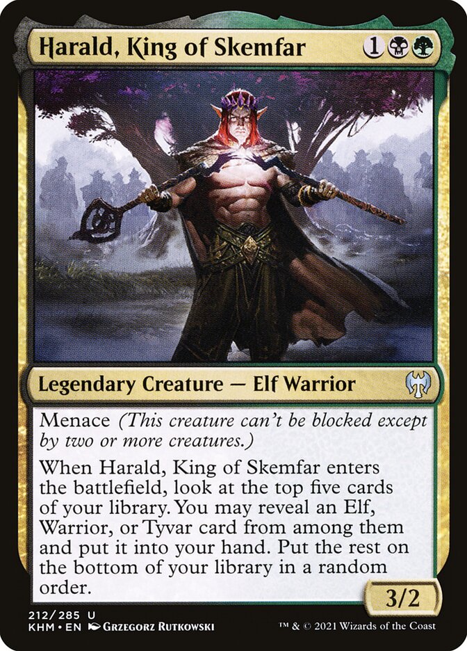 Harald, King of Skemfar 212/285 (Kaldheim)  - Foil