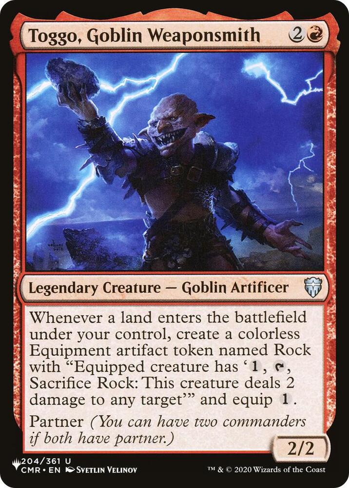 Toggo Goblin Weaponsmith 204/361 (The List Reprints) 