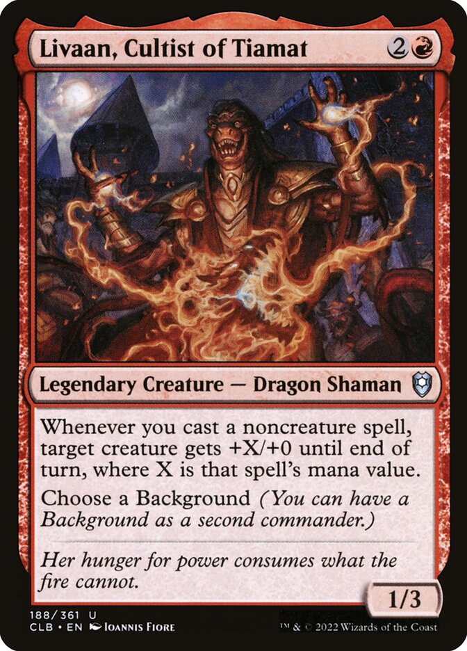 Livaan, Cultist of Tiamat 188 (Commander Legends: Battle for Baldur's Gate)  - Foil