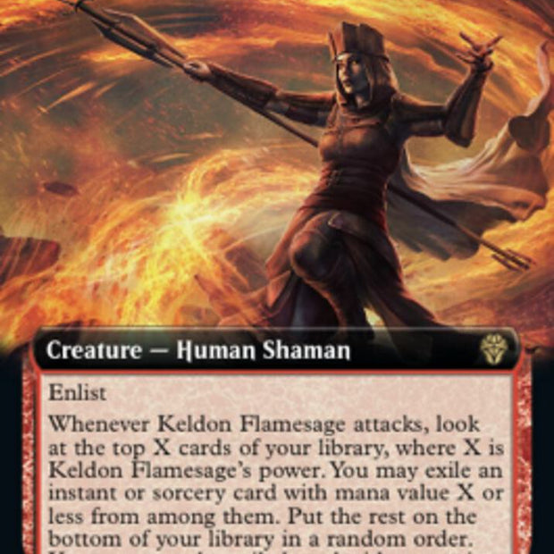 Keldon Flamesage Extended Art 407/281 (Dominaria United)  - Foil