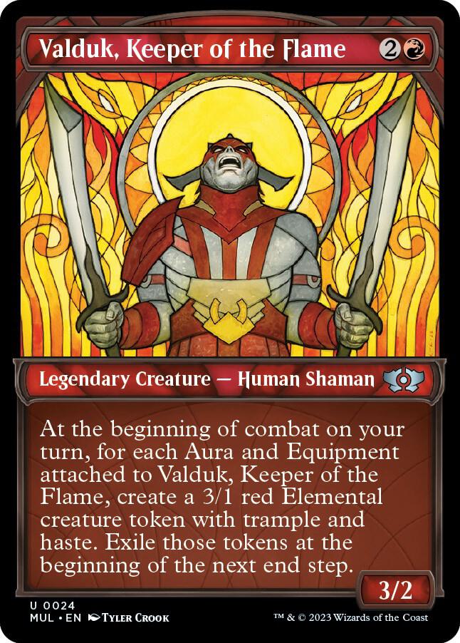 Valduk, Keeper of the Flame 24 (March of the Machine: Multiverse Legends)  - Showcase Foil