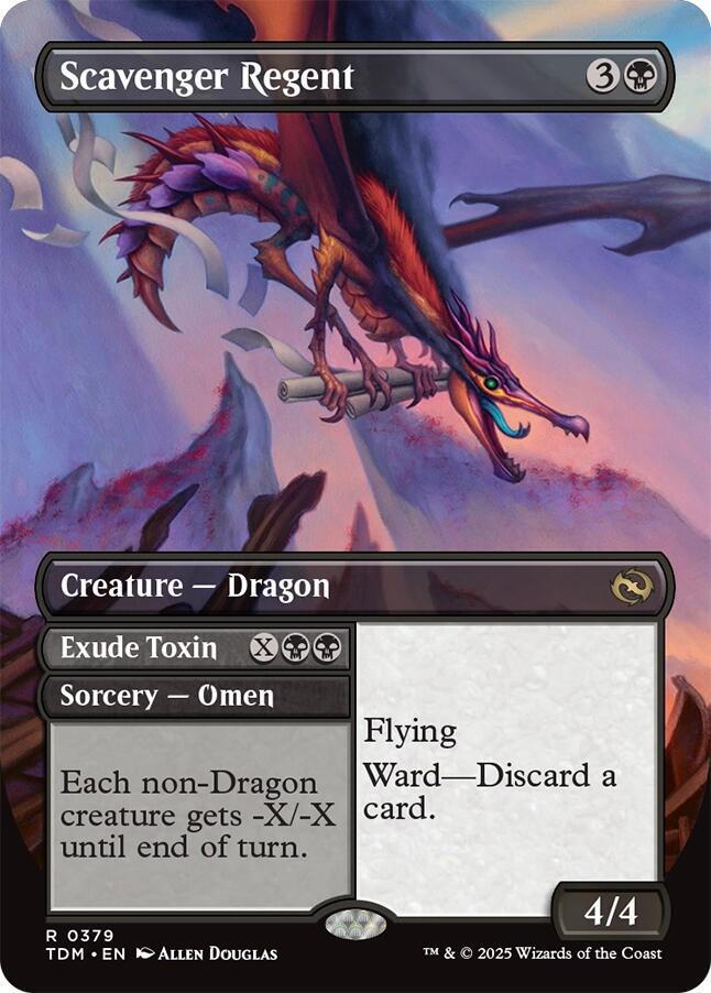 Scavenger Regent // Exude Toxin 379 (Tarkir: Dragonstorm)  - Borderless Foil