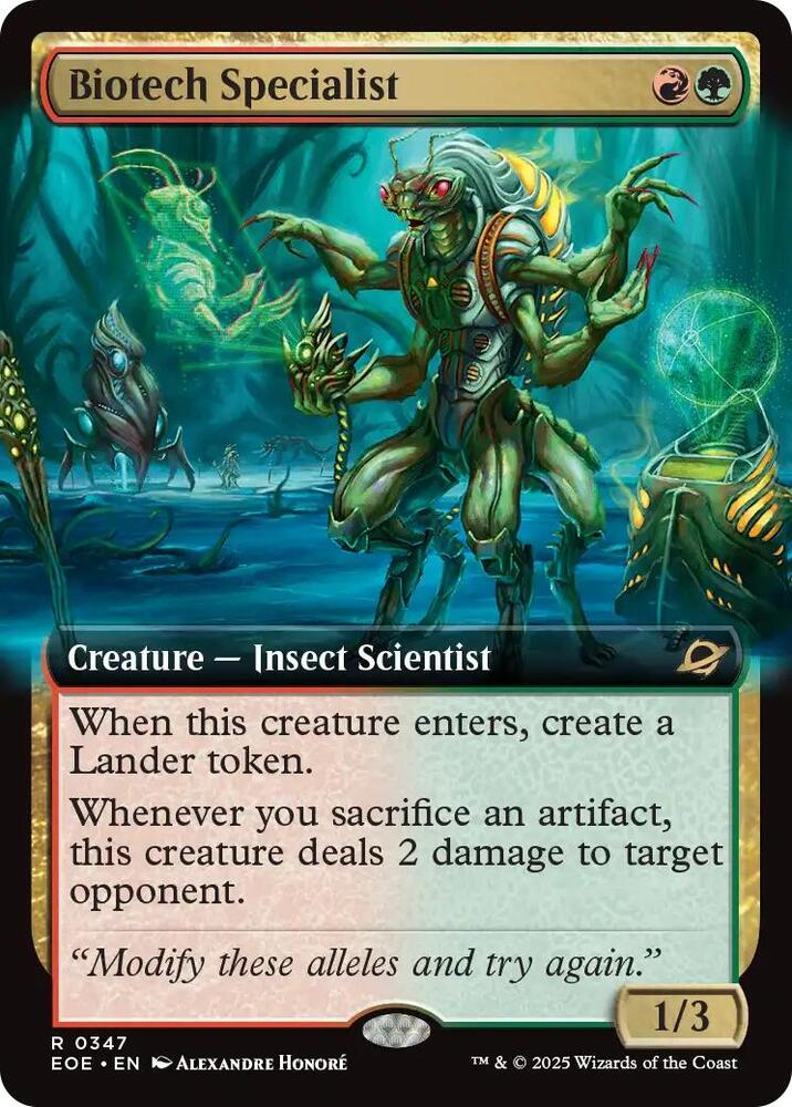 Biotech Specialist Extended Art 347/276 (Edge of Eternities)  - Extended Art Foil