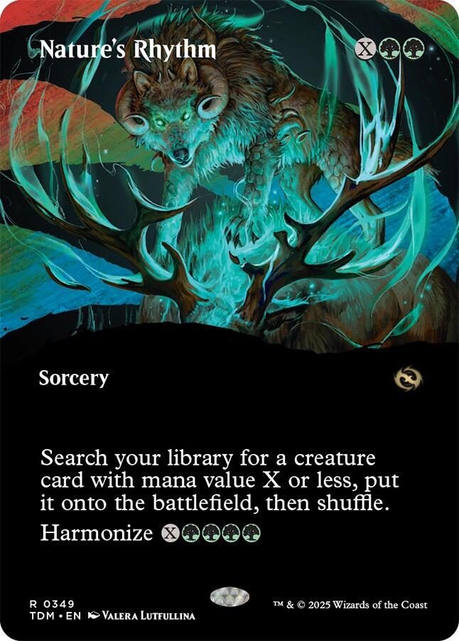 Nature's Rhythm 349/291 (Tarkir: Dragonstorm)  - Borderless Foil
