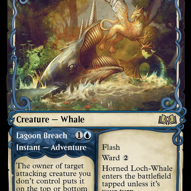 Horned Loch-Whale // Lagoon Breach 278/276 (Wilds of Eldraine)  - Showcase Foil