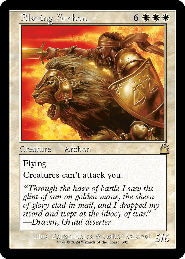 Blazing Archon 302/291 (Ravnica Remastered)  - Retro Foil