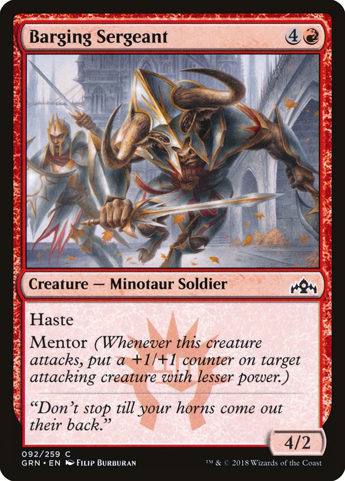Barging Sergeant 92/259 (Guilds of Ravnica) 
