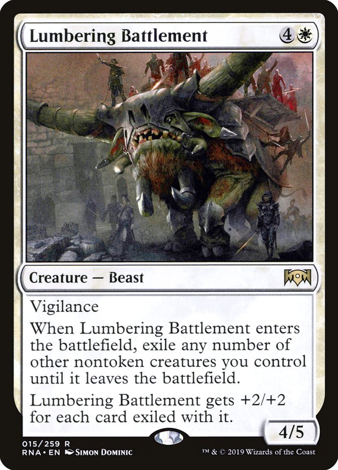 Lumbering Battlement 15/259 (Ravnica Allegiance)  - Foil