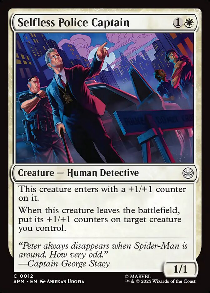Selfless Police Captain 12/198 (Marvel's Spider-Man)  - Foil