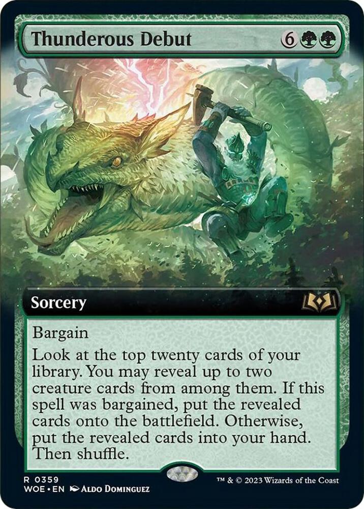 Thunderous Debut 359/276 (Wilds of Eldraine)  - Extended Art