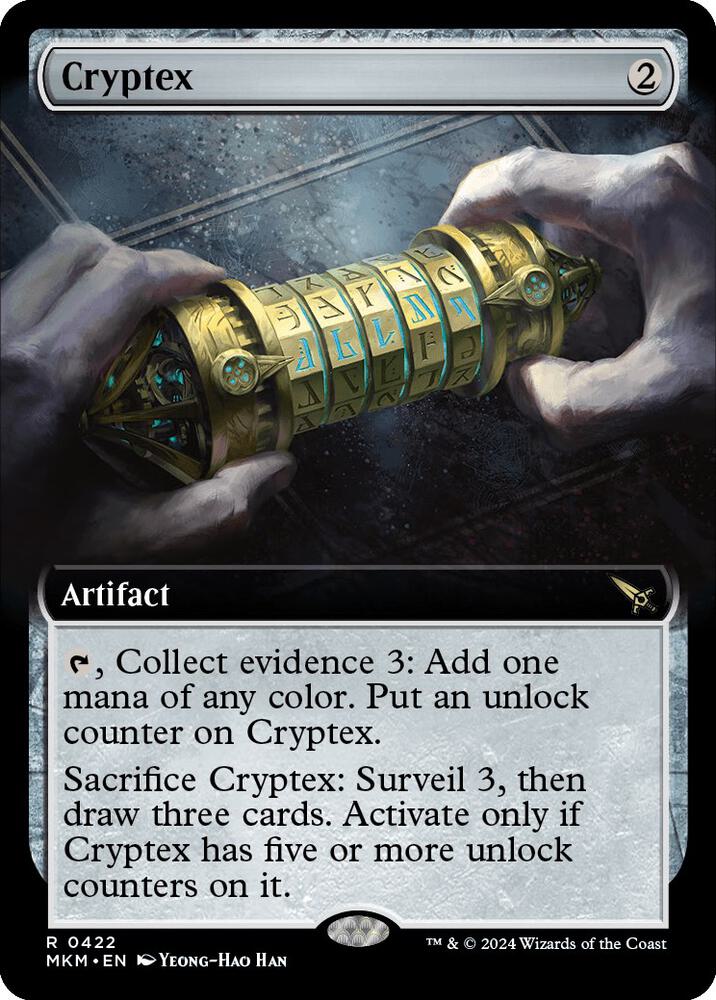 Cryptex 422/286 (Murders at Karlov Manor)  - Extended Art Foil