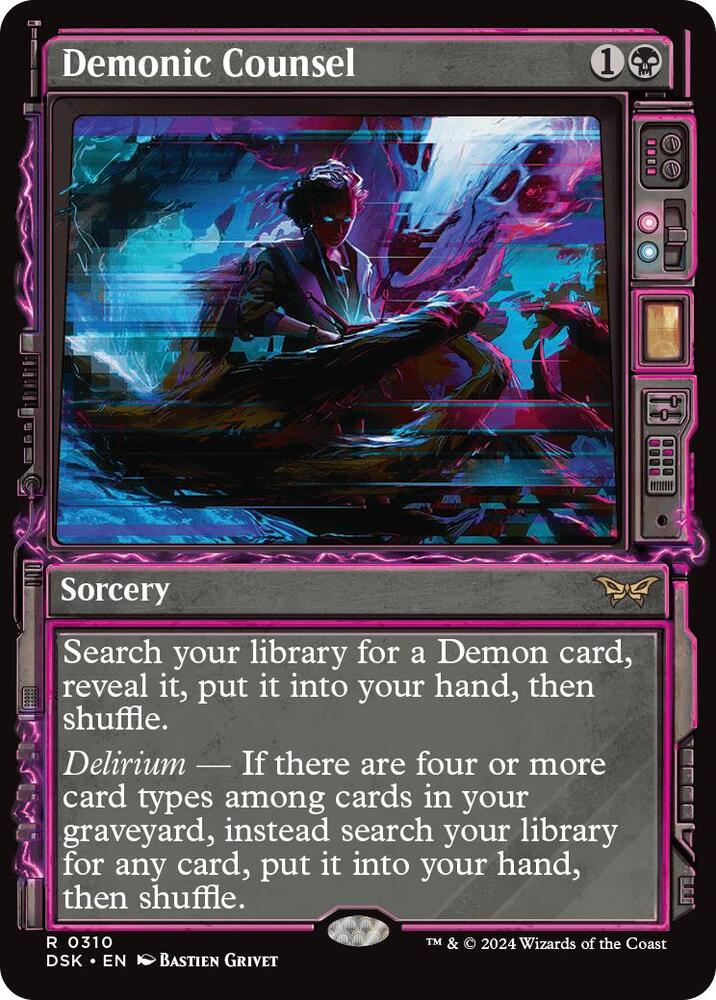 Demonic Counsel 310/286 (Duskmourn: House of Horror)  - Showcase Foil
