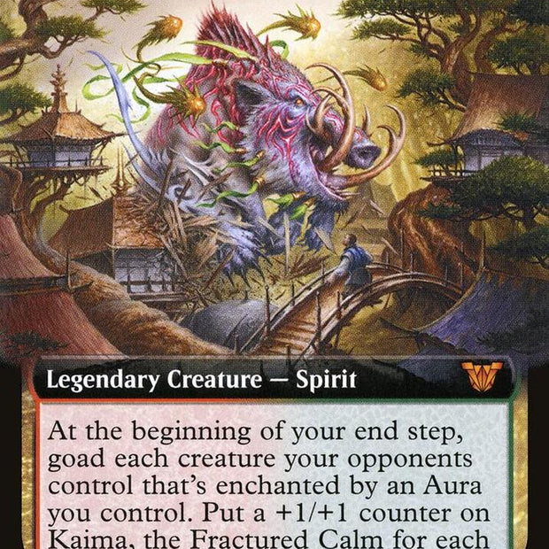 Kaima, the Fractured Calm 74/38 (Commander: Kamigawa: Neon Dynasty)  - Extended Art