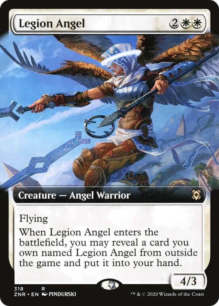 Legion Angel 318/280 (Zendikar Rising)  - Extended Art