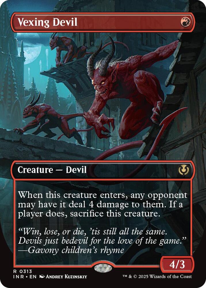 Vexing Devil 313/287 (Innistrad Remastered)  - Borderless Foil
