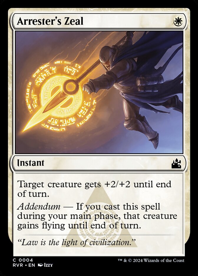 Arrester's Zeal 4/291 (Ravnica Remastered)  - Foil