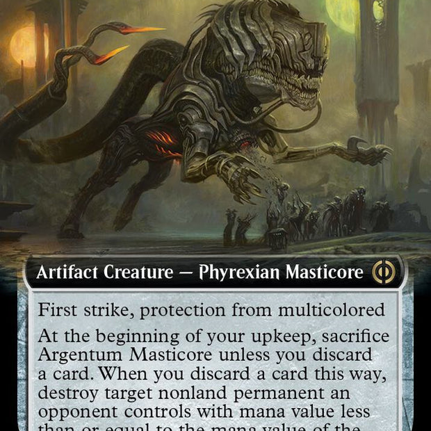 Argentum Masticore Extended Art 393 (Phyrexia: All Will Be One)  - Foil