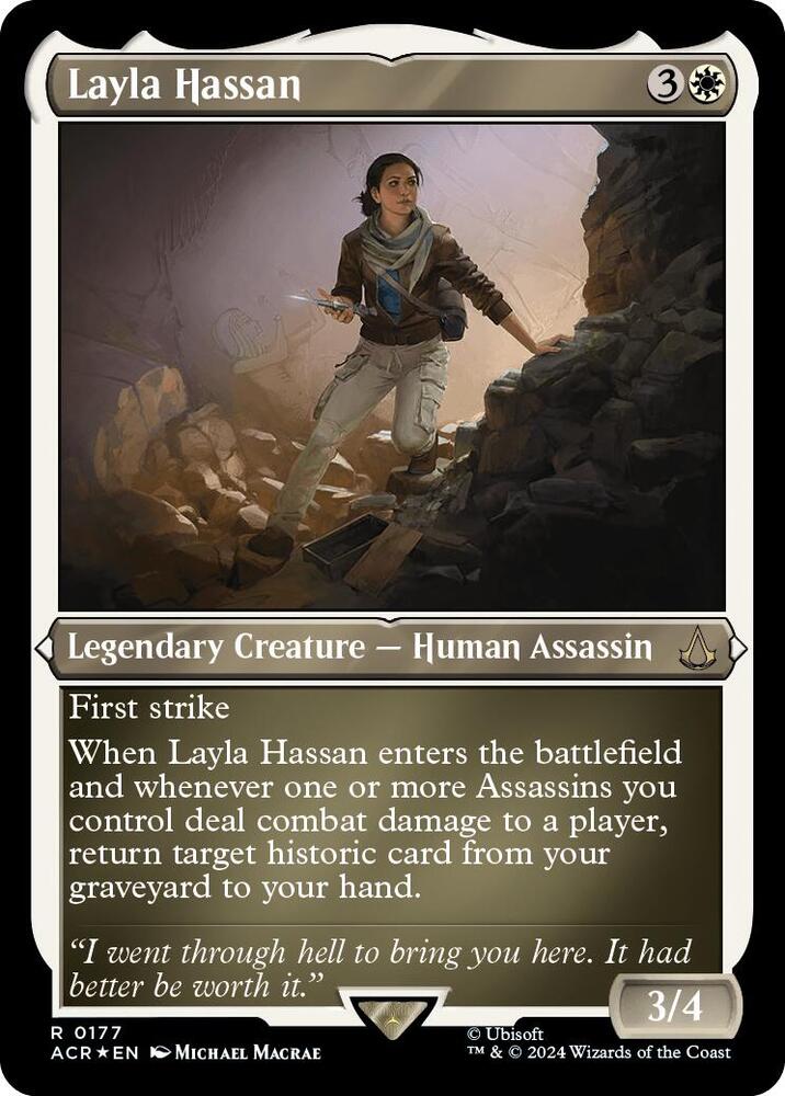 Layla Hassan 177 (Universes Beyond: Assassin's Creed)  - Etched Foil